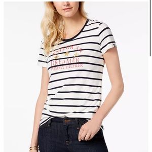 Tommy Hilfiger Navy blue white spell out t-shirt
